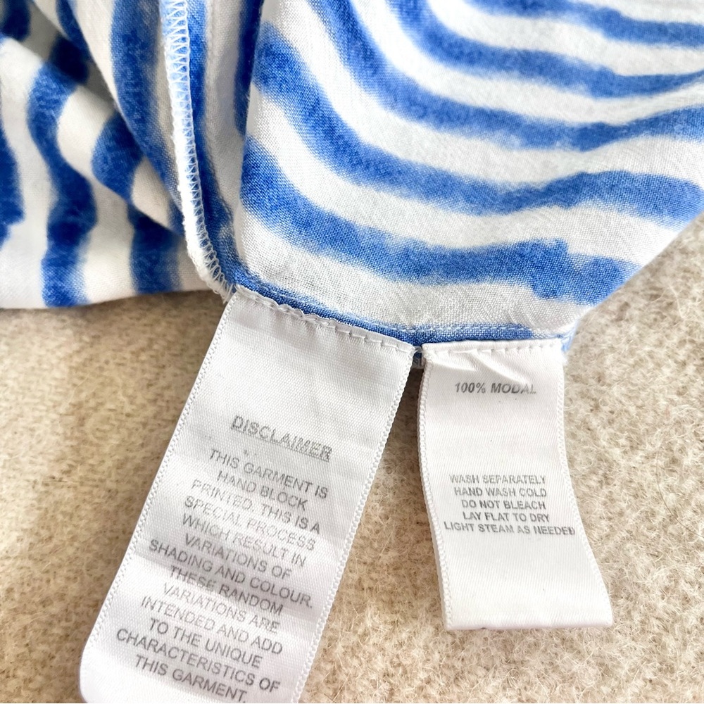 Emerson Fry blue block print striped dress - Picture 6 of 8